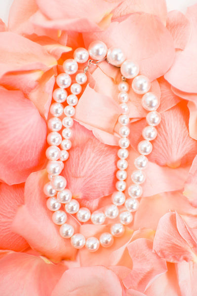 Pearl necklace preppy fashion jewelry classic bridal accessories by J'Adorn Designs