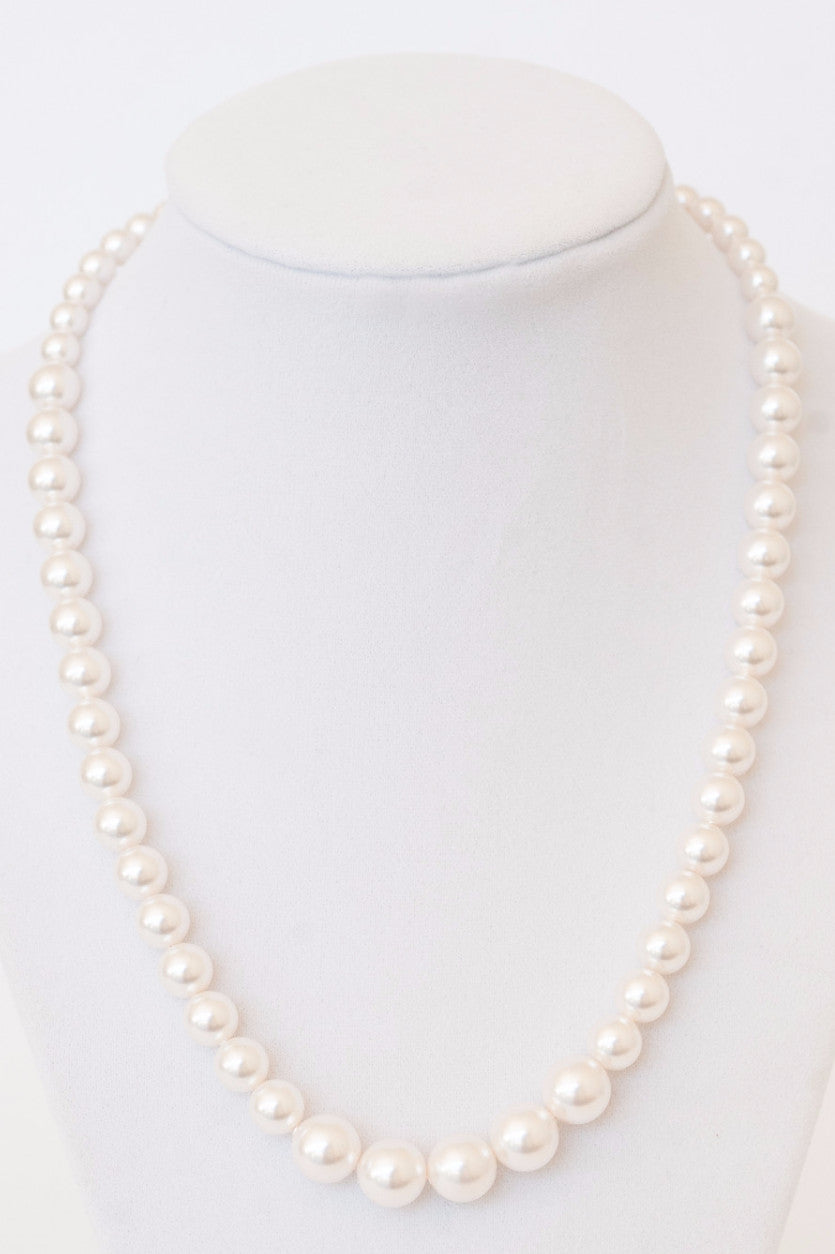 Pearl necklace, classic bridal jewelry, preppy necklace, Modern bridal jewelry by J'Adorn Designs