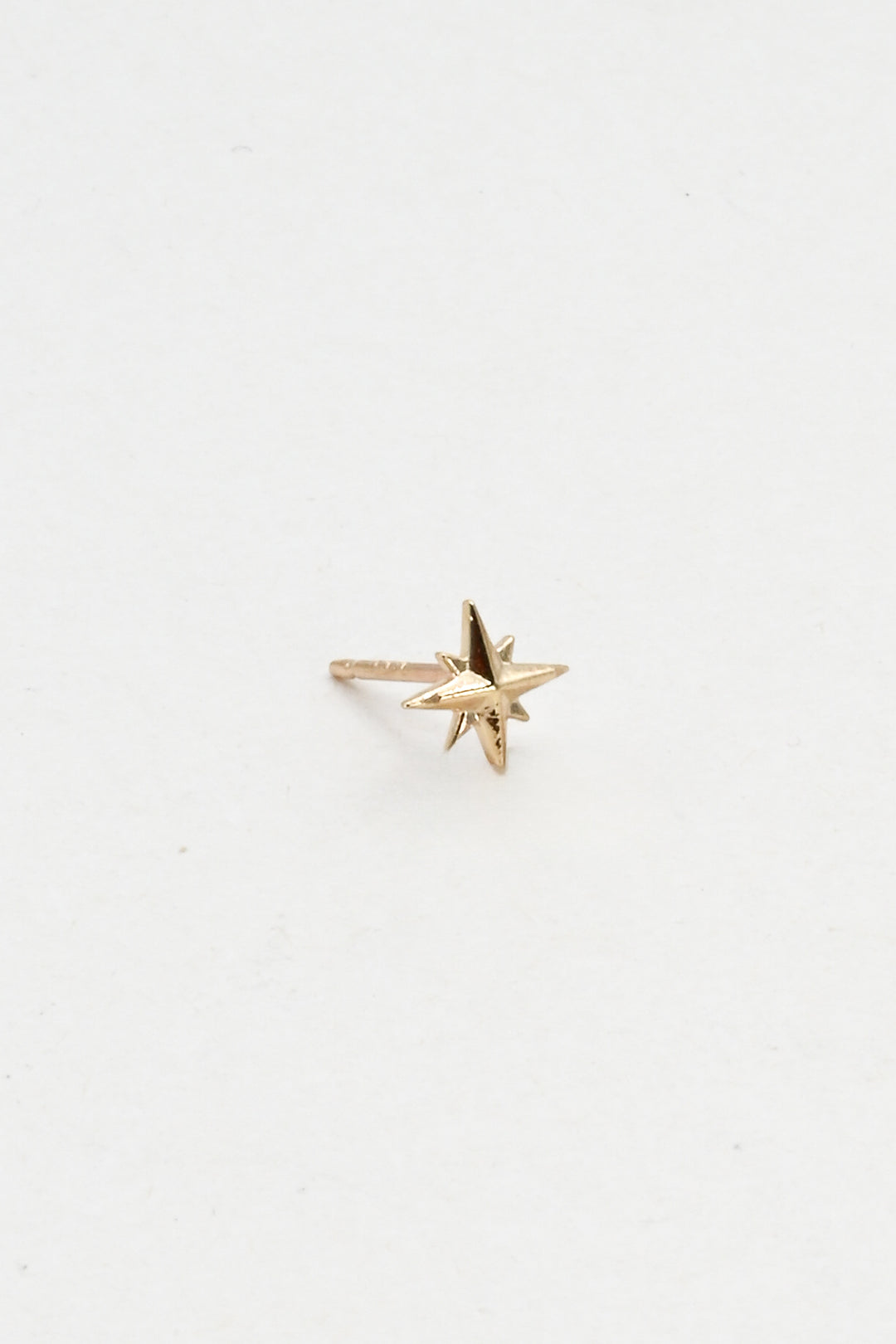 14k gold star post earring by J'Adorn Designs 