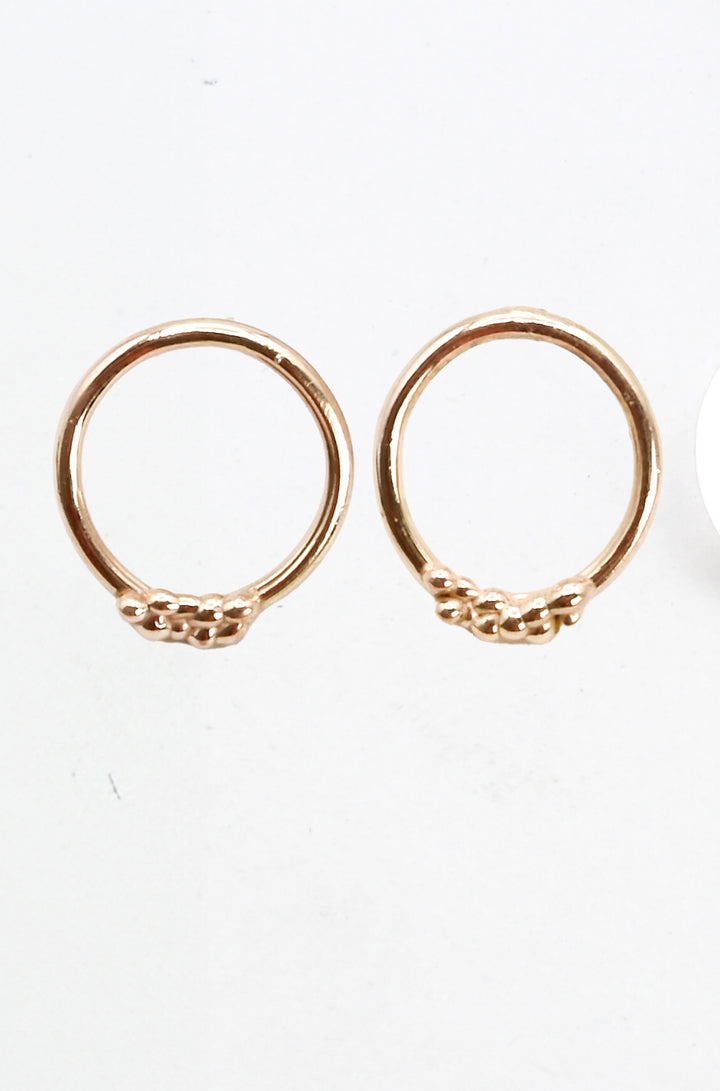 Gold Bubble Hoop Stud Earrings by J'Adorn Designs