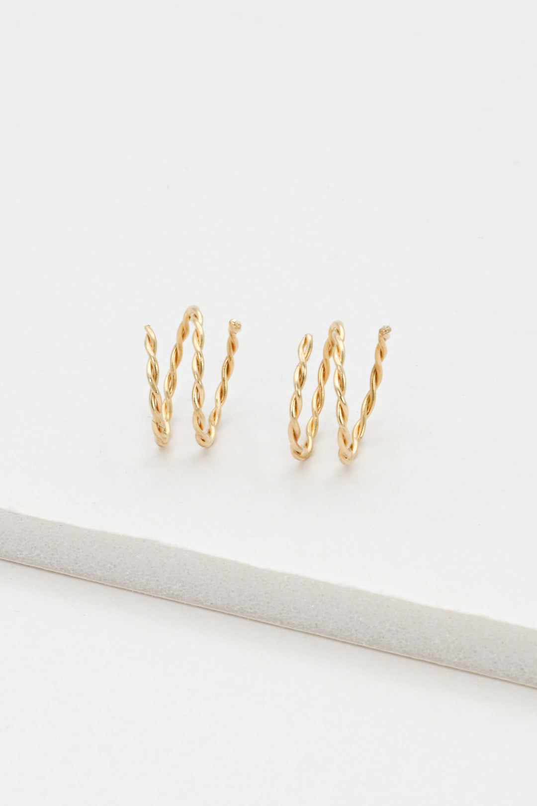Gold Illusion Double Twist Hoops