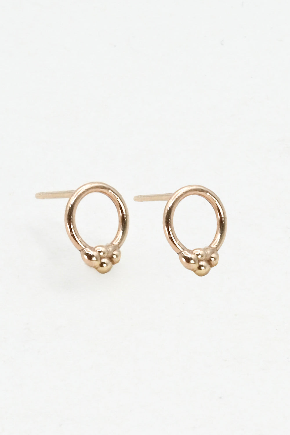Tiny gold bubble stud earrings by J'Adorn Designs