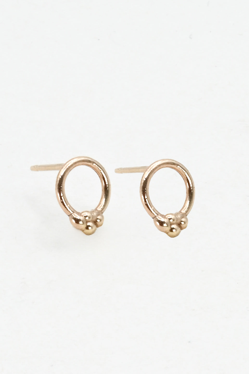 Tiny gold bubble stud earrings by J'Adorn Designs