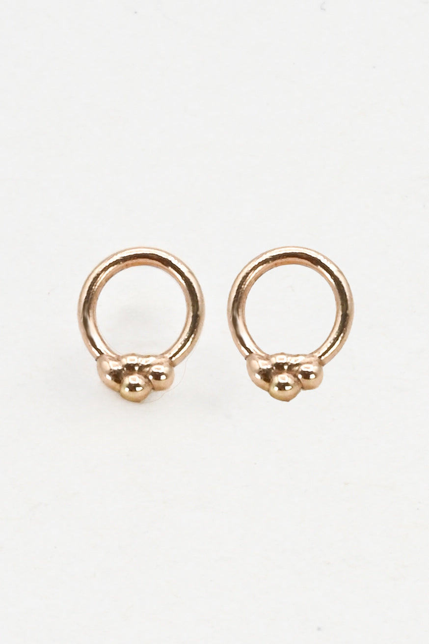 Tiny Gold Bubble Stud Earrings by J'Adorn Designs