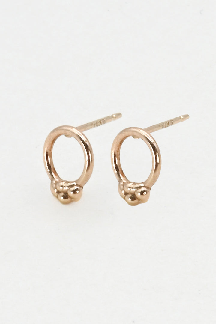 Tiny Gold Bubble Stud Earrings by J'Adorn Designs