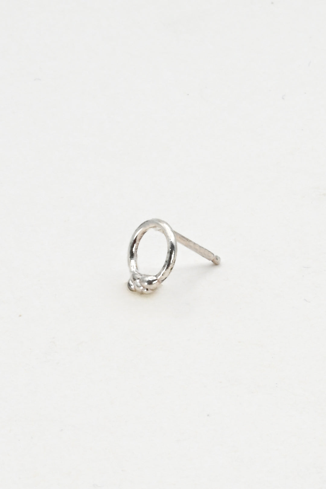Tiny Bubble Post Earrings in Silver