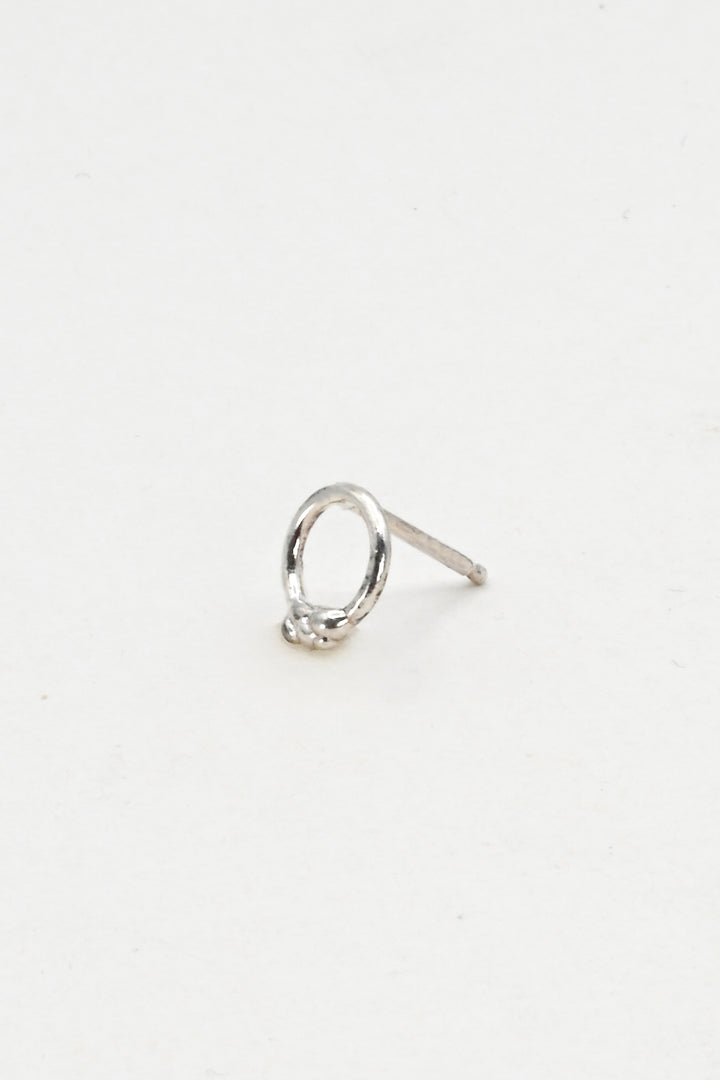 Tiny Bubble Post Earrings in Silver