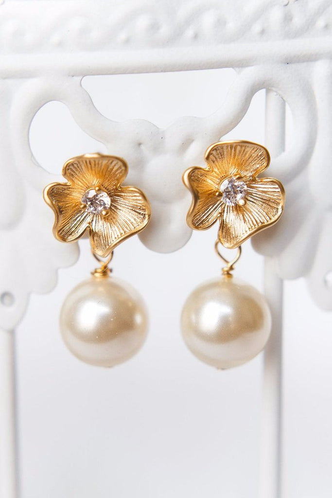 Pave South Sea Pearl Earrings - Jewelry Designs