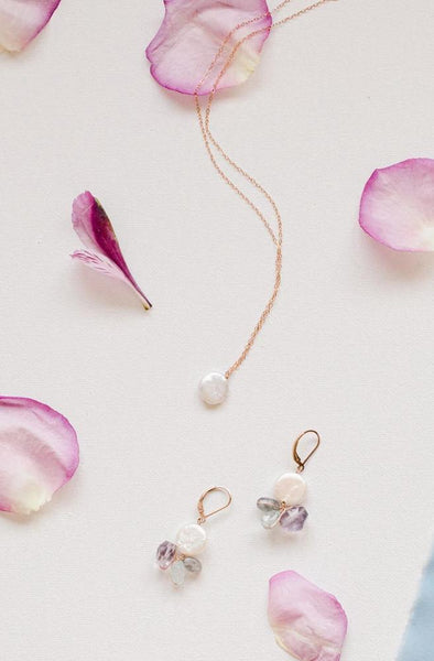Pearl Pendant Necklace in Rose Gold